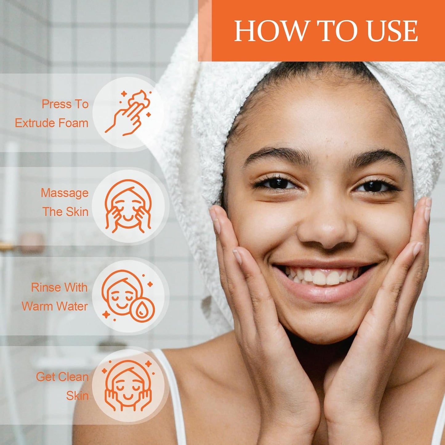 Turmeric Kojic Brightening Foaming Face Cleanser for Dark Spots & Acne – Daily Face Wash for Hyperpigmentation, Uneven Skin Tone & Dull Skin, Suitable for All Skin Types