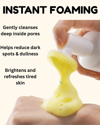 Turmeric Kojic Brightening Foaming Face Cleanser for Dark Spots & Acne – Daily Face Wash for Hyperpigmentation, Uneven Skin Tone & Dull Skin, Suitable for All Skin Types
